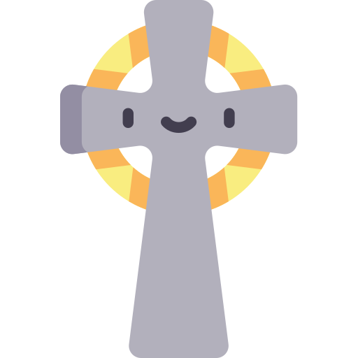 krzyż celtycki Kawaii Flat ikona
