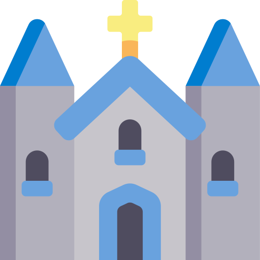 cattedrale Kawaii Flat icona