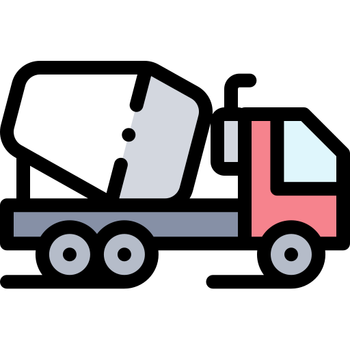 Truck Detailed Rounded Lineal color icon