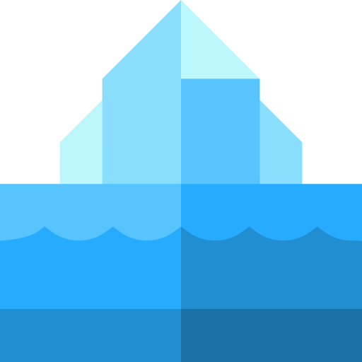 Iceberg Basic Straight Flat Ícone