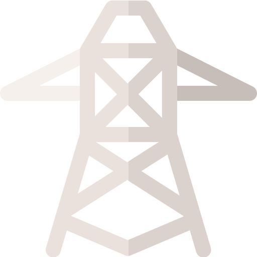 Línea eléctrica Basic Rounded Flat icono
