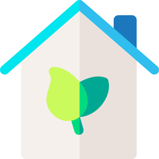 Casa verde Basic Rounded Flat icono