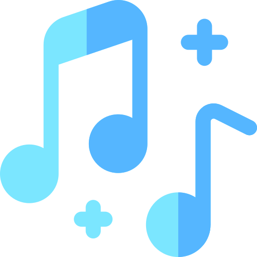 Nota de la música Basic Rounded Flat icono