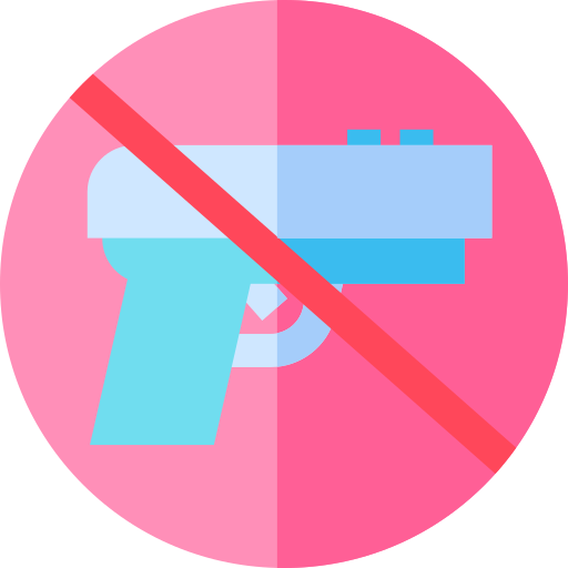 Prohibidas las armas Basic Straight Flat icono
