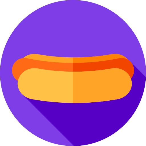 hot-dog Flat Circular Flat Icône