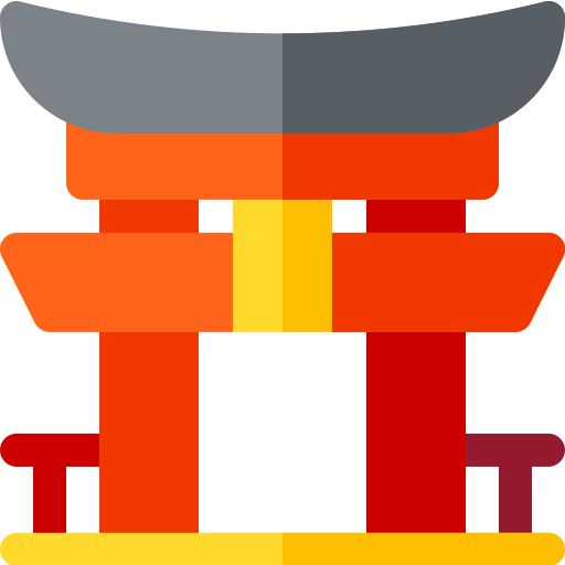 brama torii Basic Rounded Flat ikona