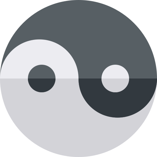 yin yang Basic Rounded Flat icoon