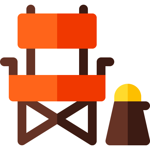 Director chair Basic Rounded Flat icon
