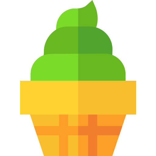 Yogurt helado Basic Straight Flat icono