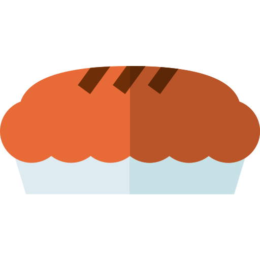 Pastel de manzana Basic Straight Flat icono