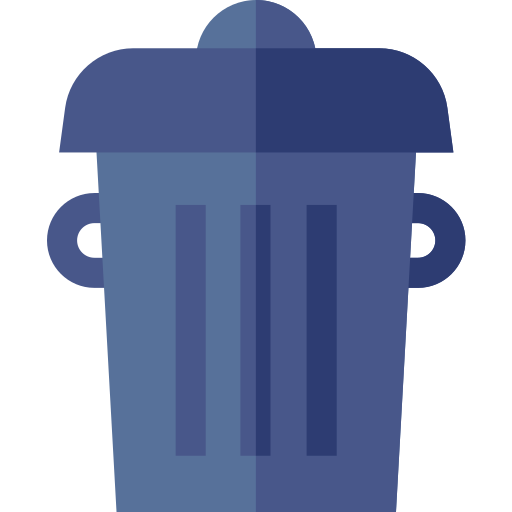 Bote de basura Basic Straight Flat icono