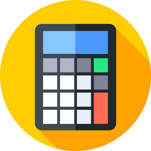 rekenmachine Flat Circular Flat icoon