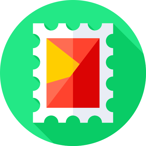 Stamp Flat Circular Flat icon