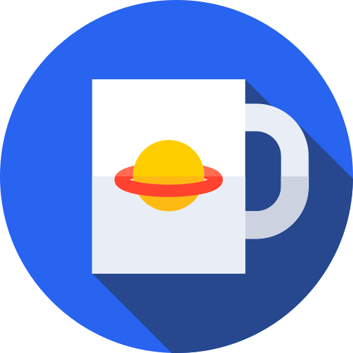 Mug Flat Circular Flat icon