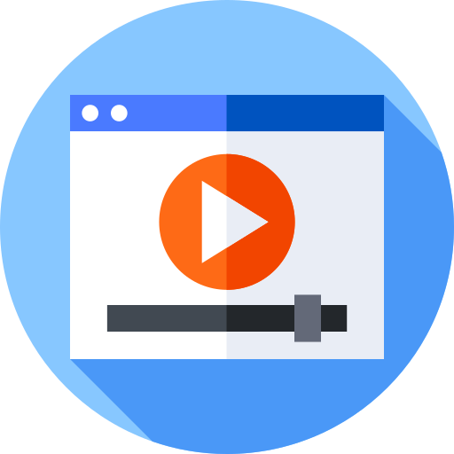 Video conference Flat Circular Flat icon