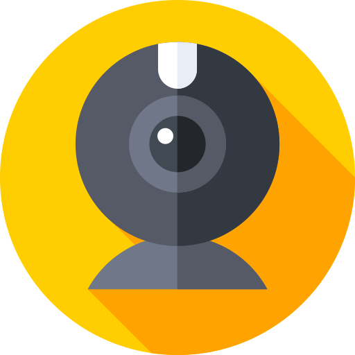 웹캠 Flat Circular Flat icon