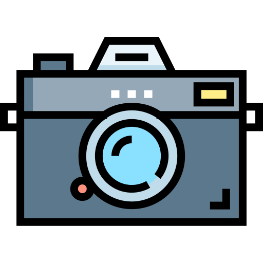 Camera Detailed Straight Lineal color icon