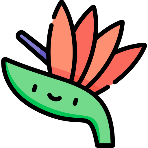 Planta Kawaii Lineal color icono