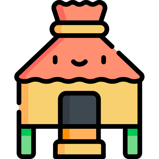 cabina Kawaii Lineal color icona