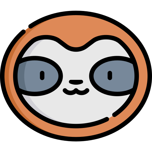 Sloth Kawaii Lineal color icon