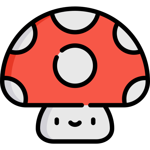 Mushroom Kawaii Lineal color icon