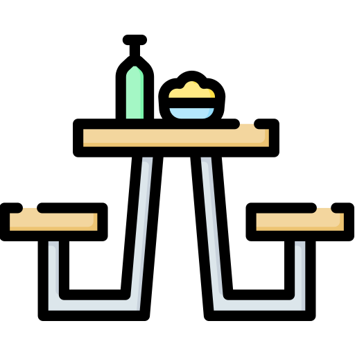 ピクニック用のテーブル Special Lineal color icon