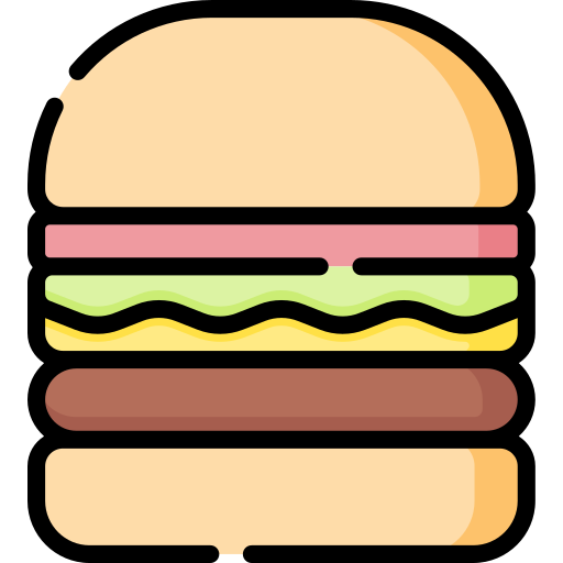 Hamburguesa Special Lineal color icono