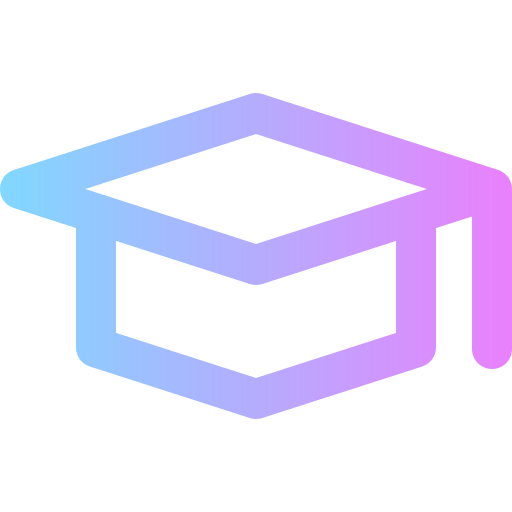 Mortarboard Super Basic Rounded Gradient icon