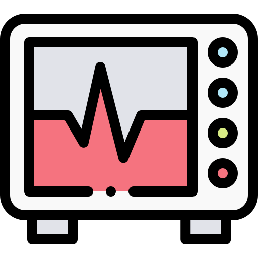 Ecg Detailed Rounded Lineal color icon