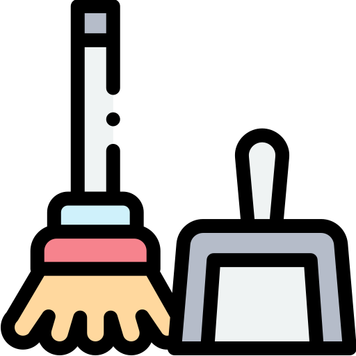 Broom Detailed Rounded Lineal color icon