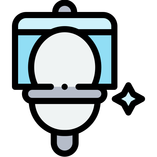 toilette Detailed Rounded Lineal color icon