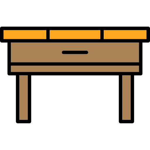 mesa Generic color lineal-color icono