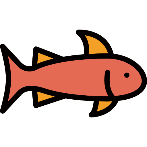 Fish Detailed Rounded Lineal color icon