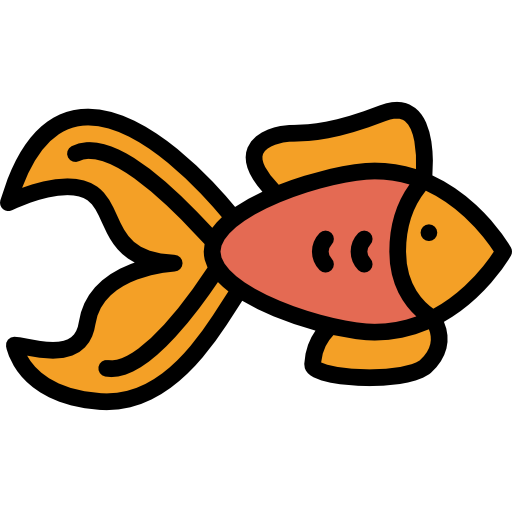 złota rybka Detailed Rounded Lineal color ikona