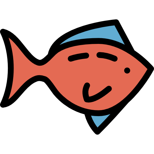 Fish Detailed Rounded Lineal color icon