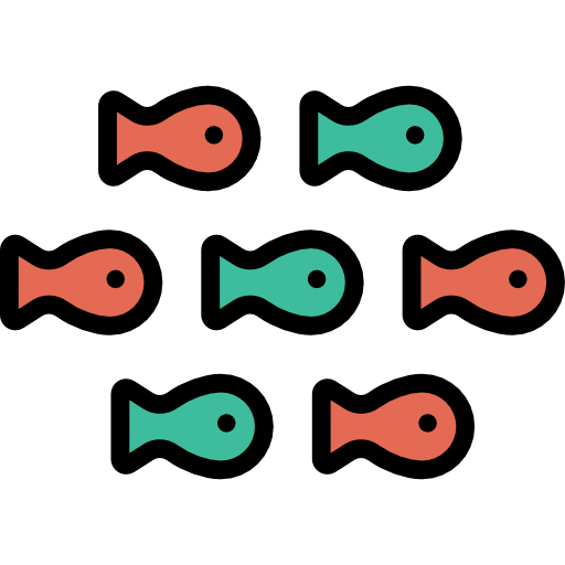 Fish Detailed Rounded Lineal color icon