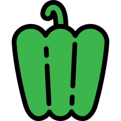 Bell pepper Detailed Rounded Lineal color icon