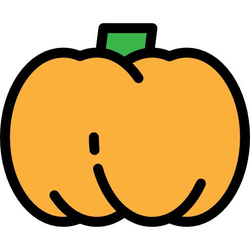 Pumpkin Detailed Rounded Lineal color icon