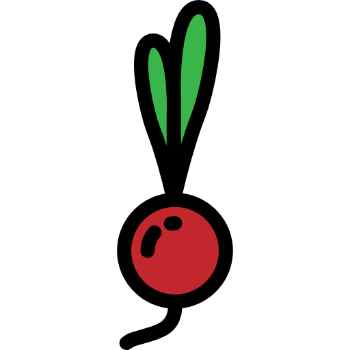 Radish Detailed Rounded Lineal color icon