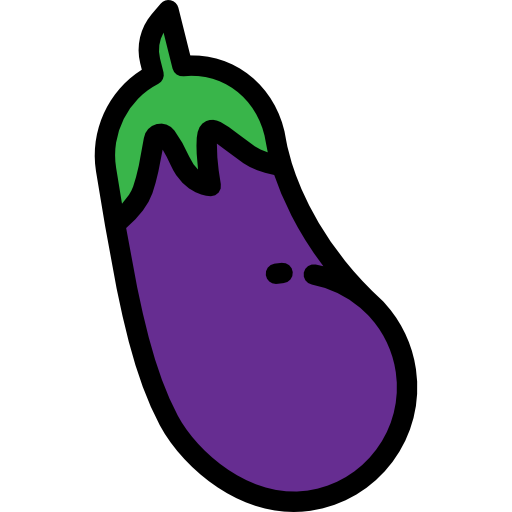 aubergine Detailed Rounded Lineal color icon
