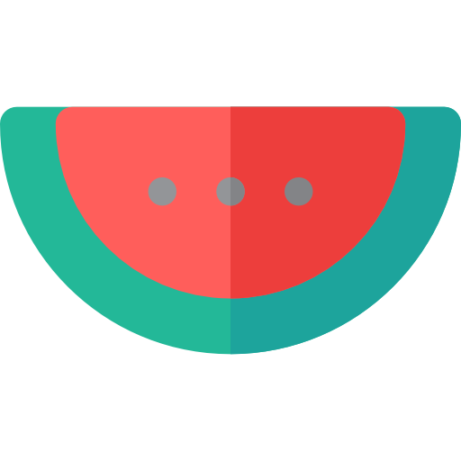 watermeloen Basic Rounded Flat icoon