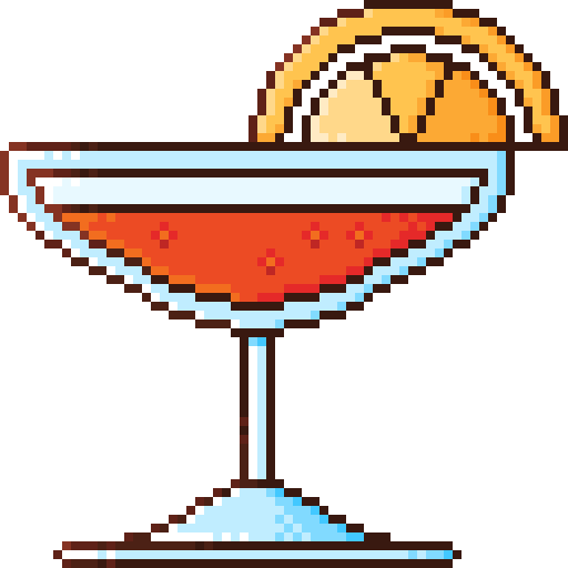 cocktail Pixel Dimension Lineal color icoon