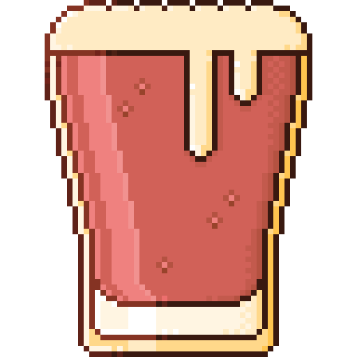 Pint of beer Pixel Dimension Lineal color icon