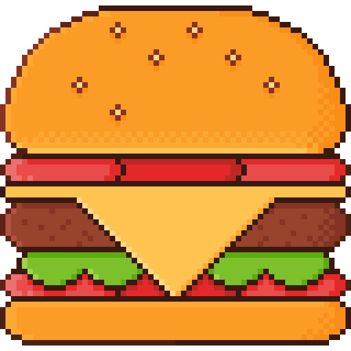 hamburguesa Pixel Dimension Lineal color icono
