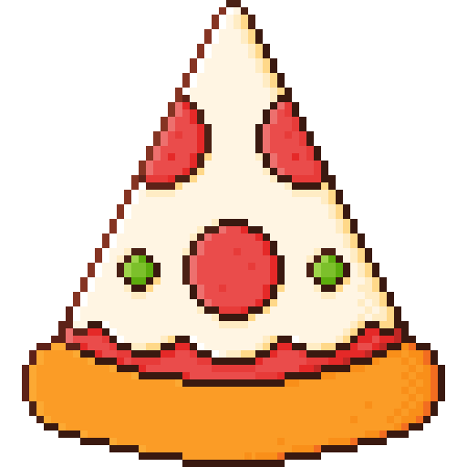 Pizza Pixel Dimension Lineal color icon