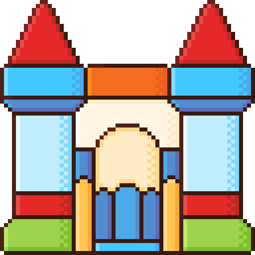 château gonflable Pixel Dimension Lineal color Icône