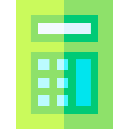 kalkulator Basic Straight Flat ikona