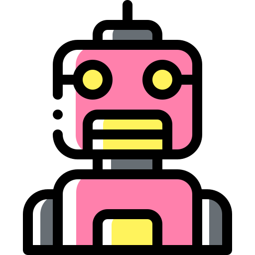 ロボット Detailed Rounded Color Omission icon