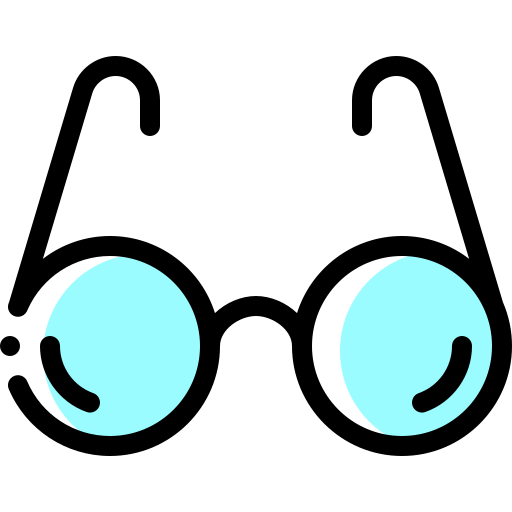 眼鏡 Detailed Rounded Color Omission icon