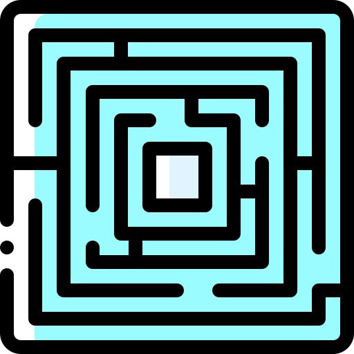 Maze Detailed Rounded Color Omission icon